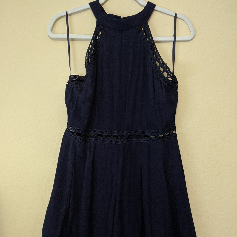 💙ANGL Greek Goddess Romper Halter in Blue